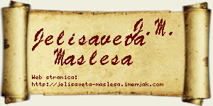 Jelisaveta Masleša vizit kartica